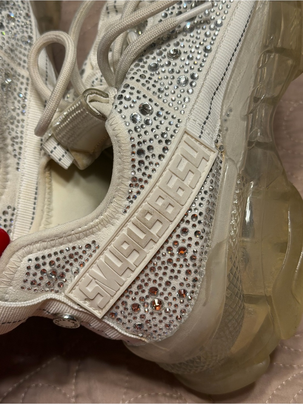 Steve Madden SMNYC Rhinestone Embellished Sneakers size 9